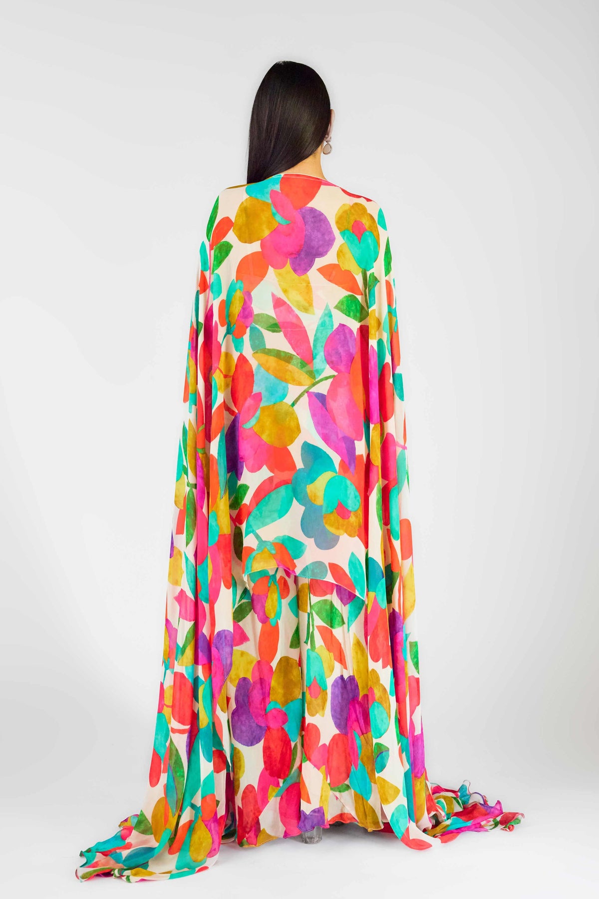 Multicolor Abstract Sharara Set