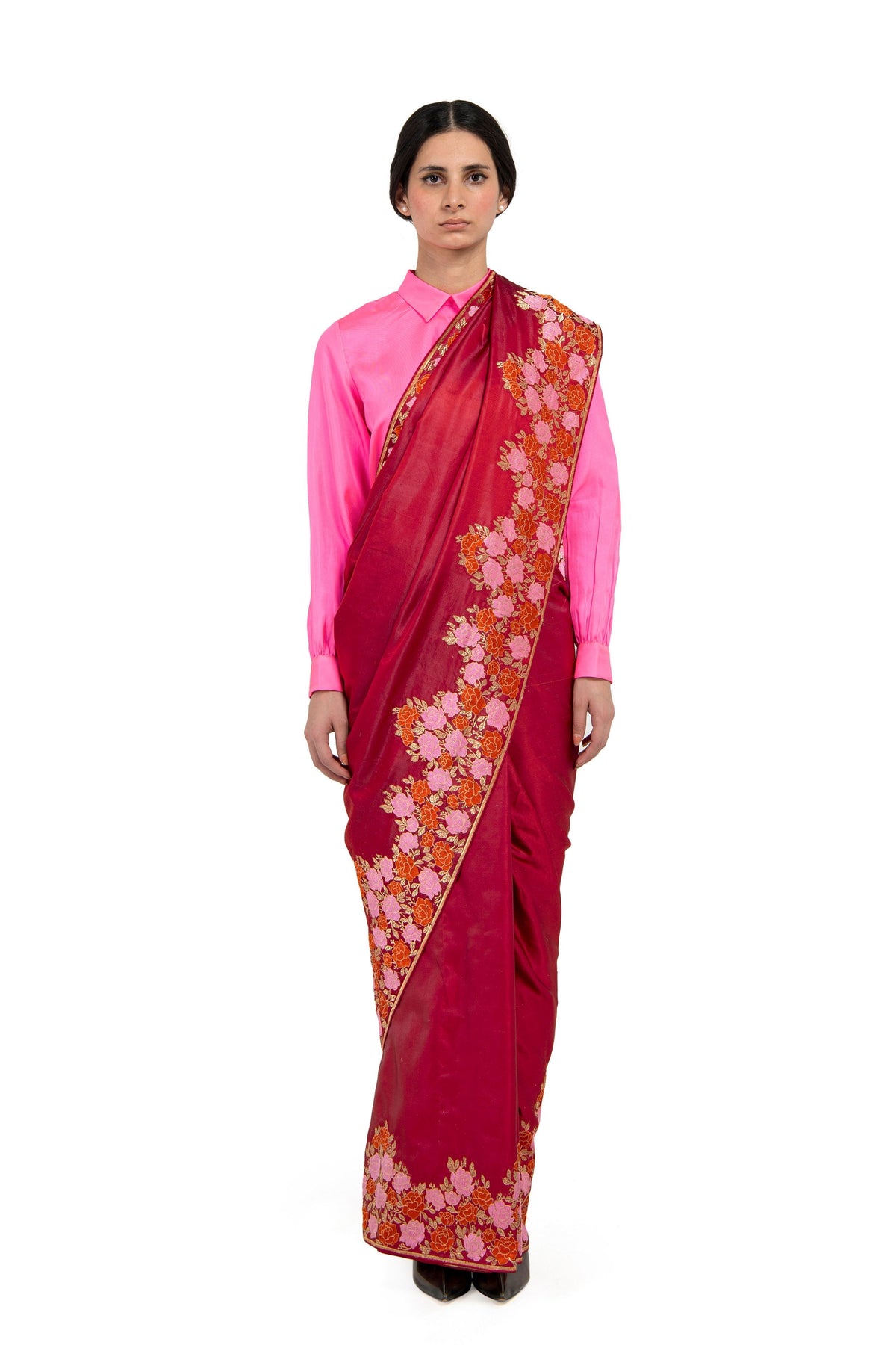 Asagi Orange Saree