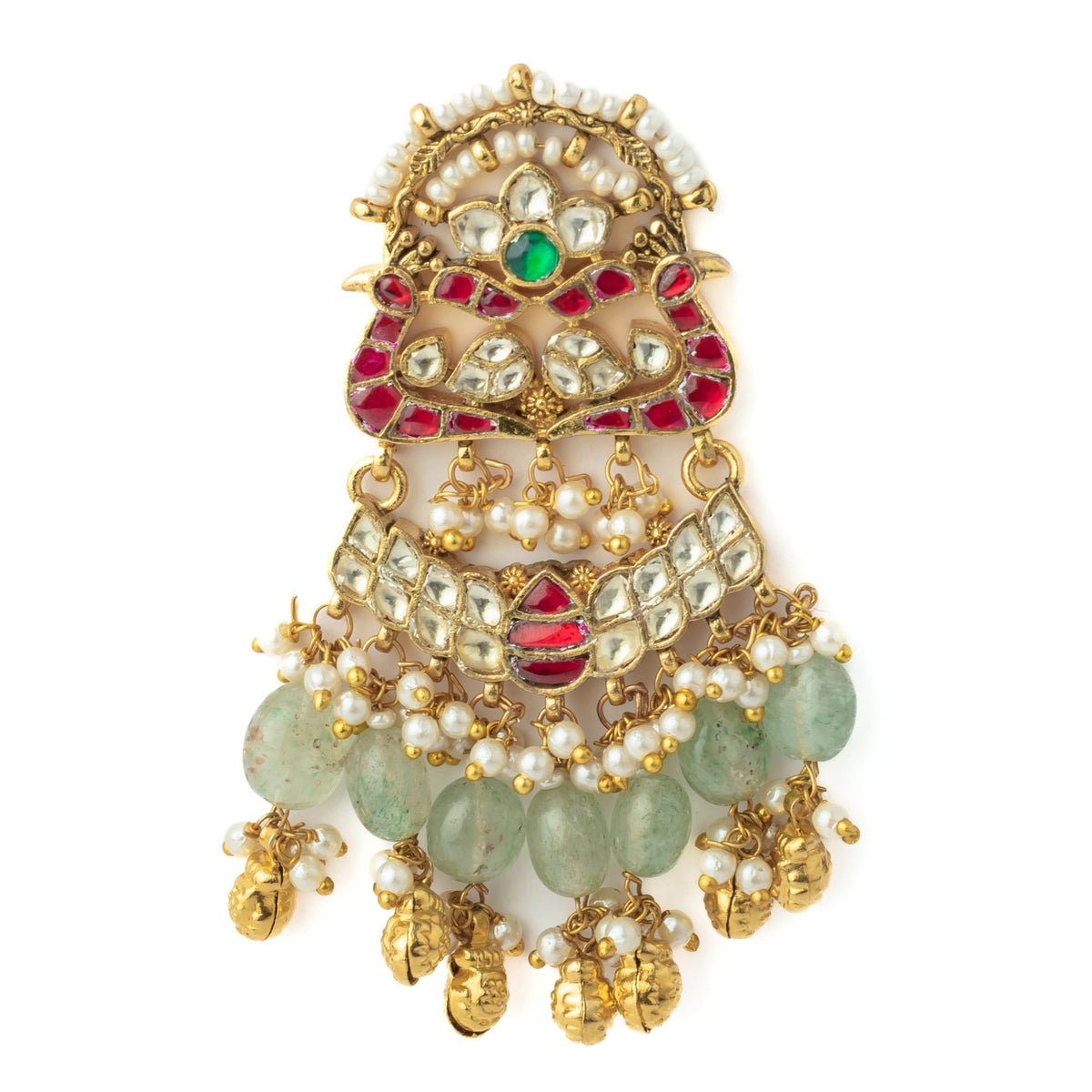 Green Womens Synthetic Stone Earrings