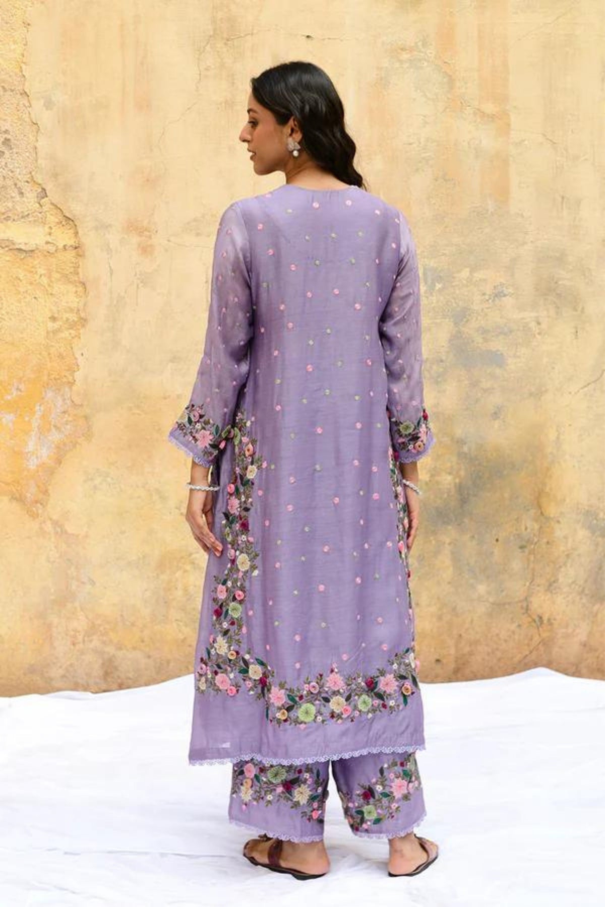 Lilac Orchid Heavy Kurta Set