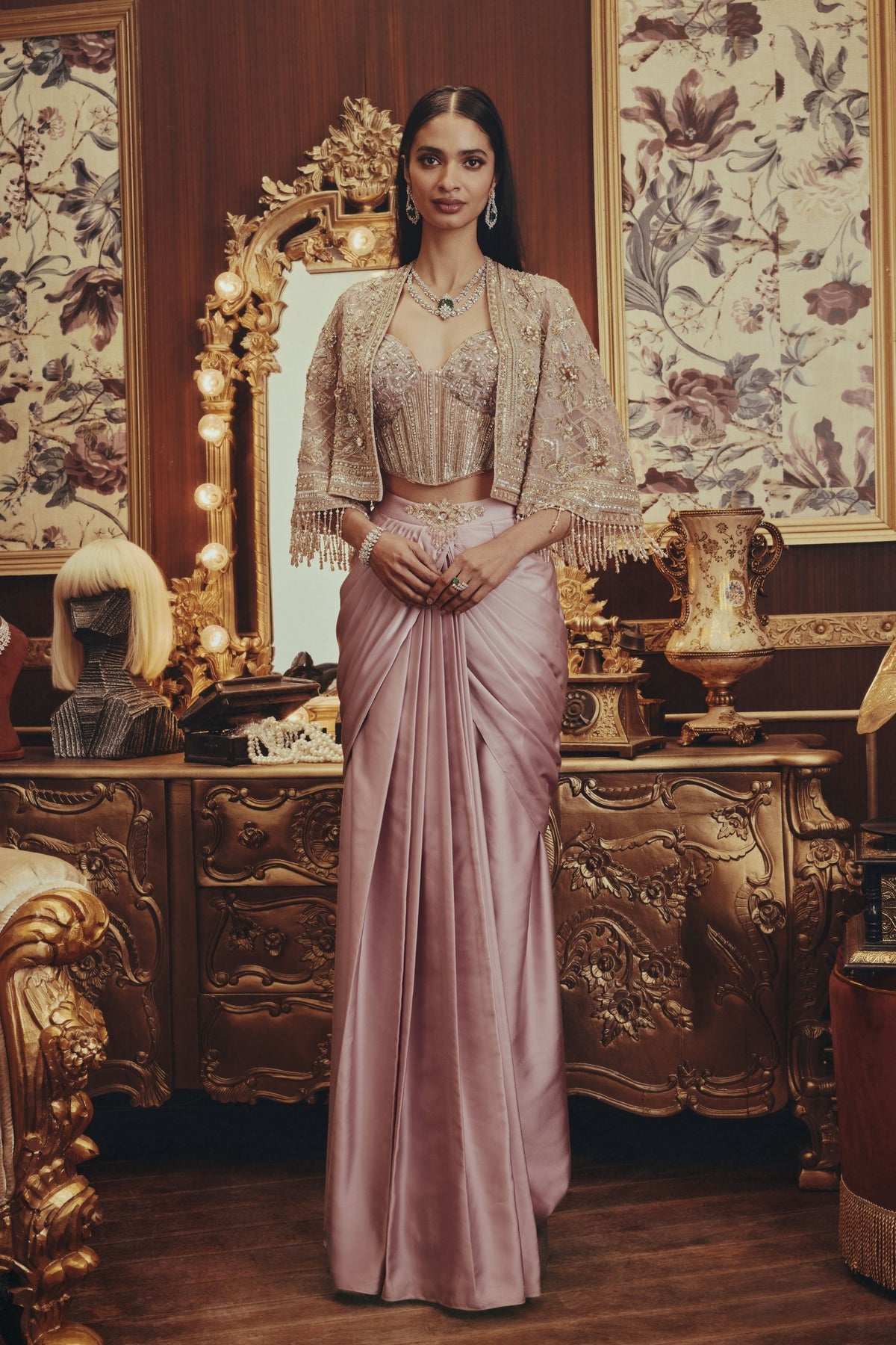 Cosmic Dusty Pink Cape Set