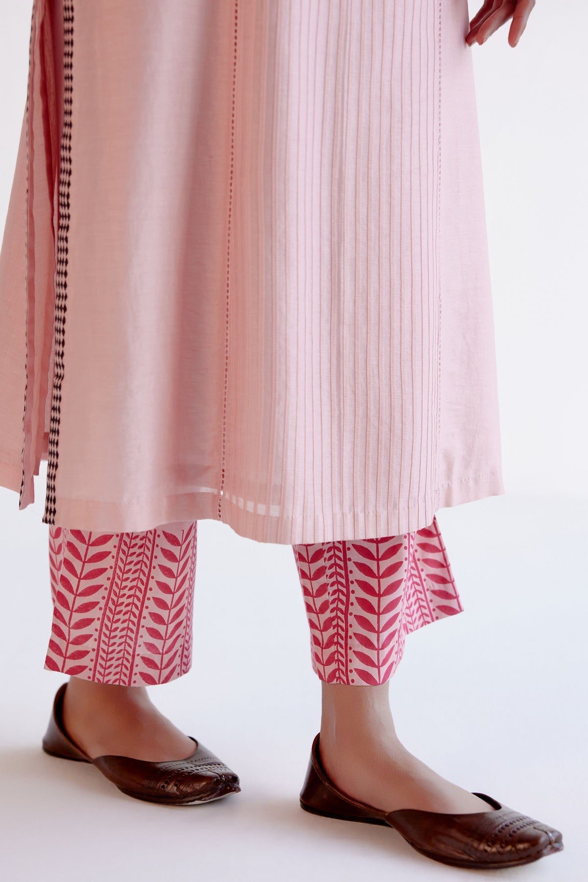 Blush Pink Embroidery Kurta Set