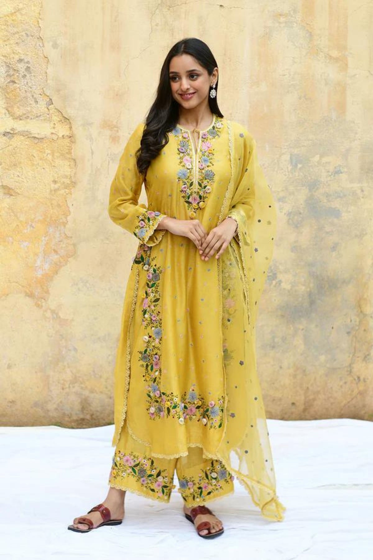 Yellow Orchid Heavy Kurta Set