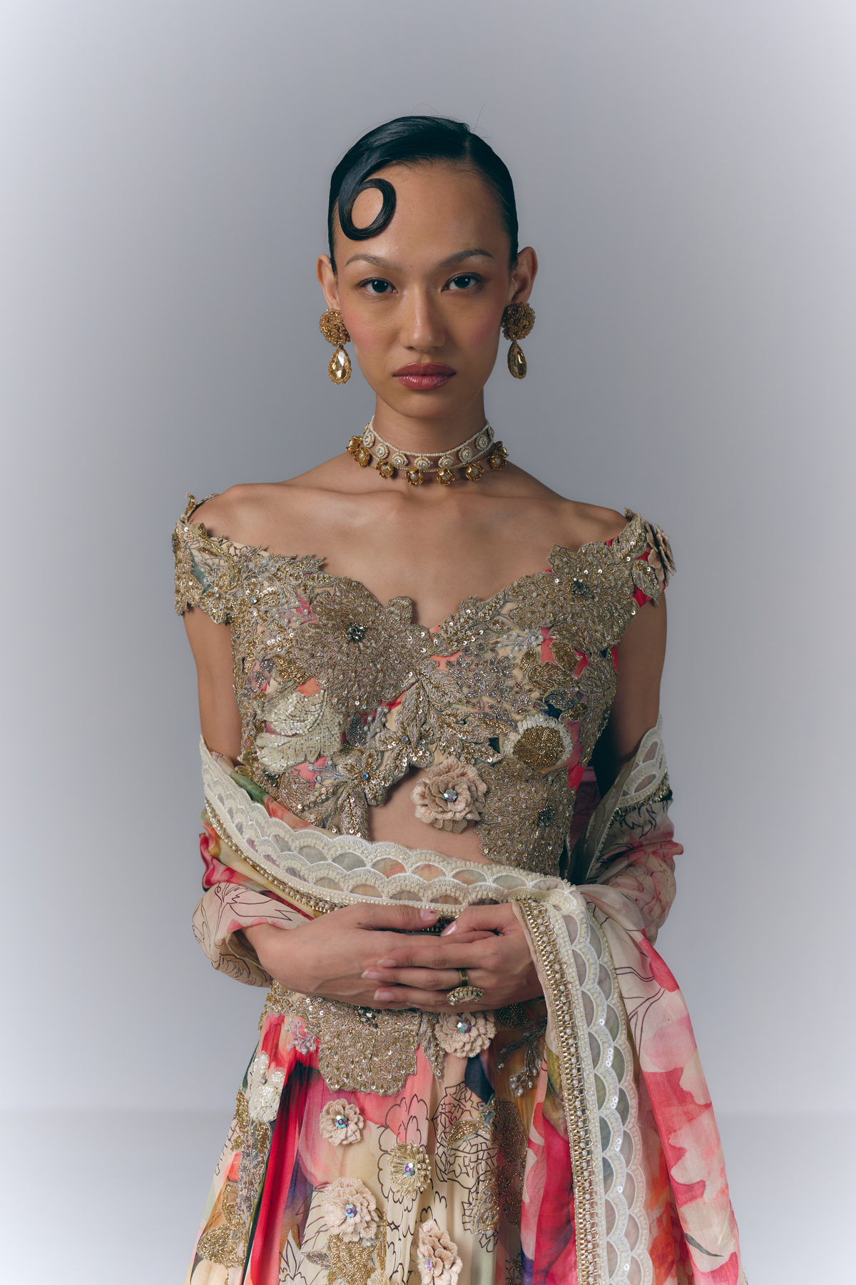 Multicolored Lehenga Set