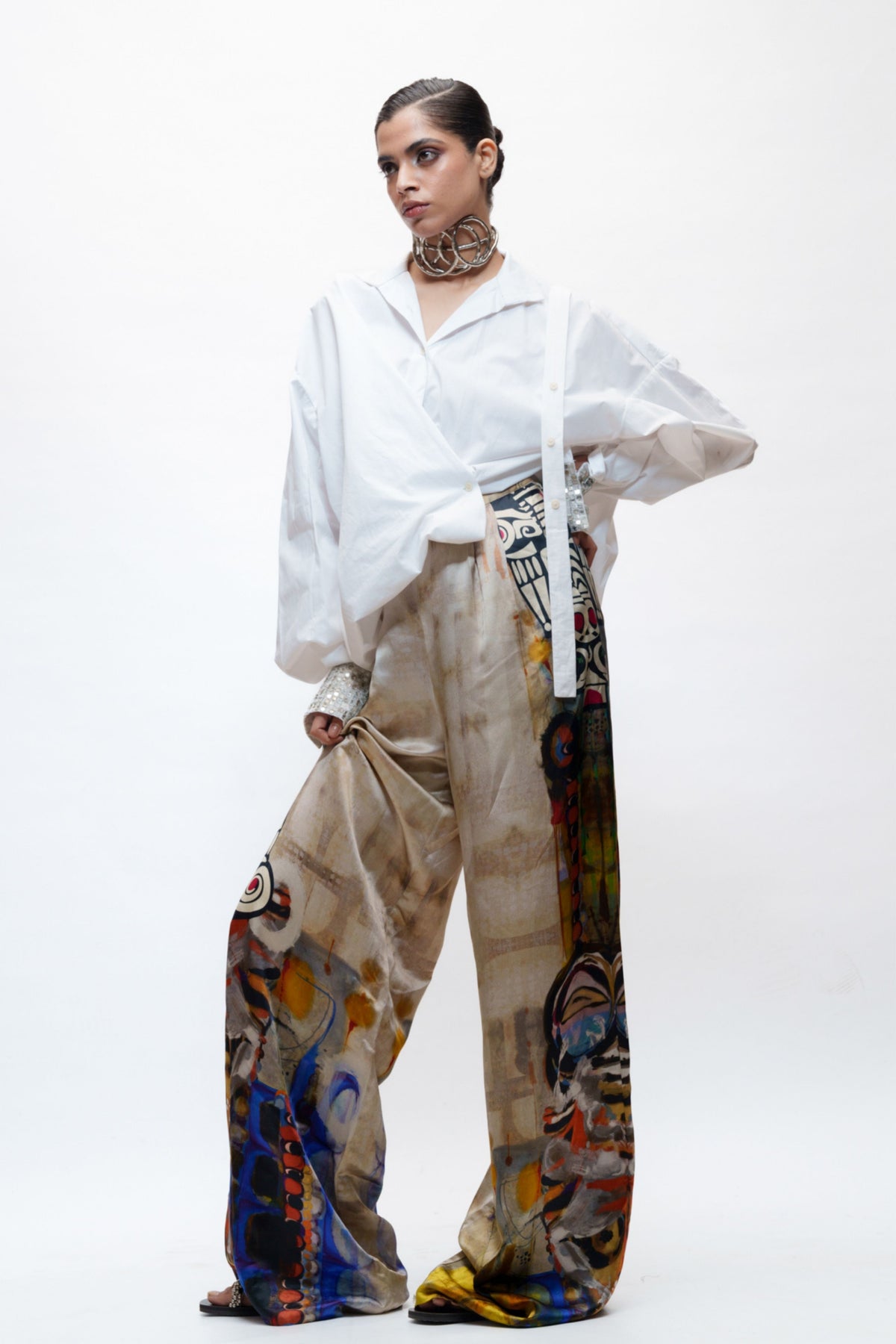 Embroidered Cuff Shirt