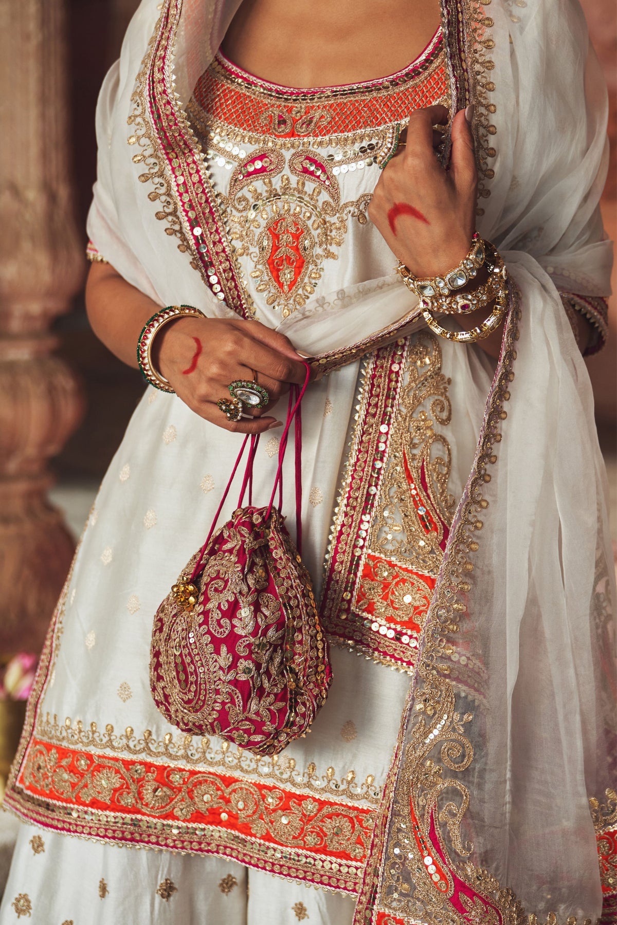 Samreen Ivory Sharara Set