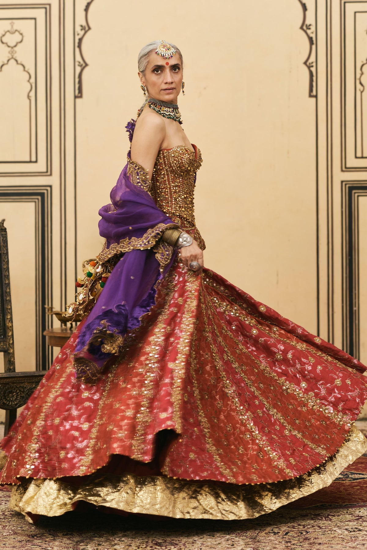 Do-Rang Organza Lehenga Set
