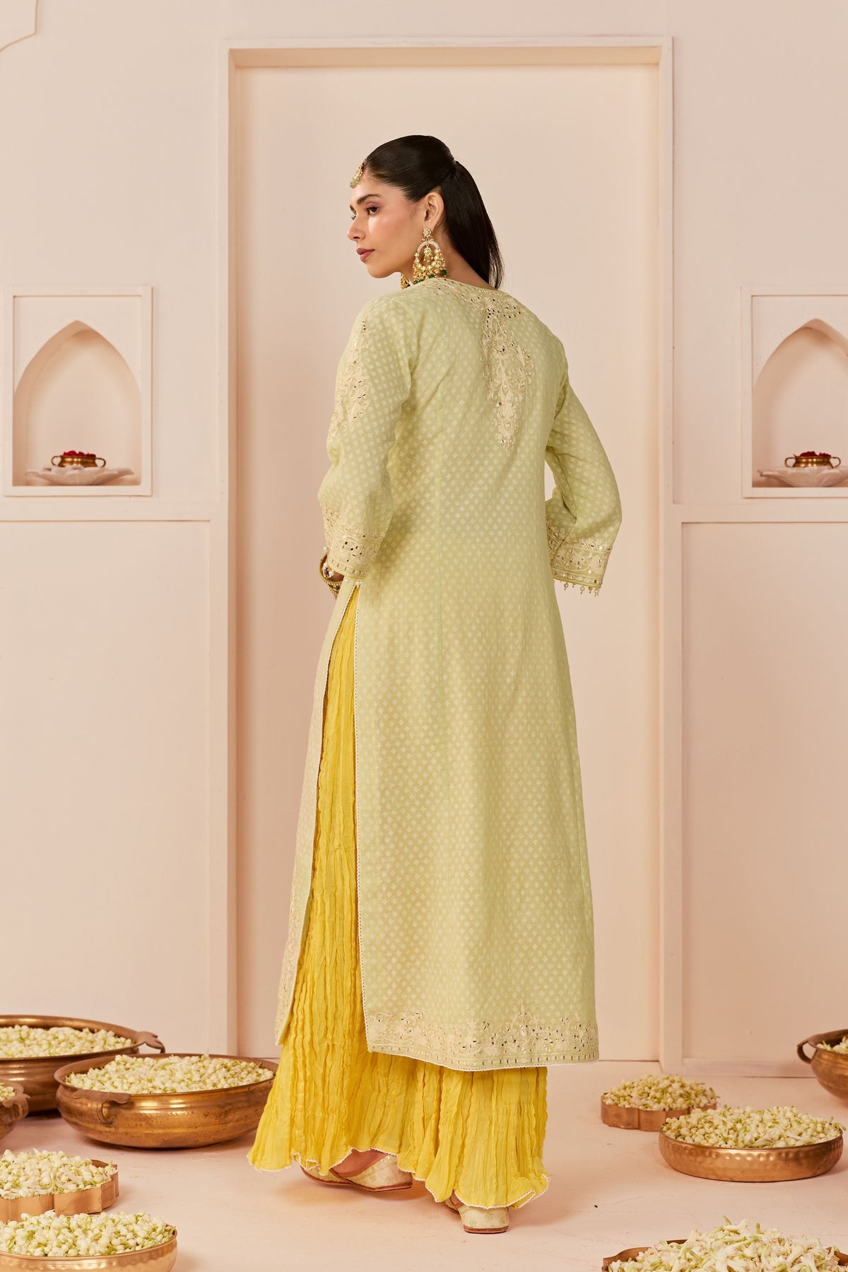 Ruhani Mint Green Skirt Set