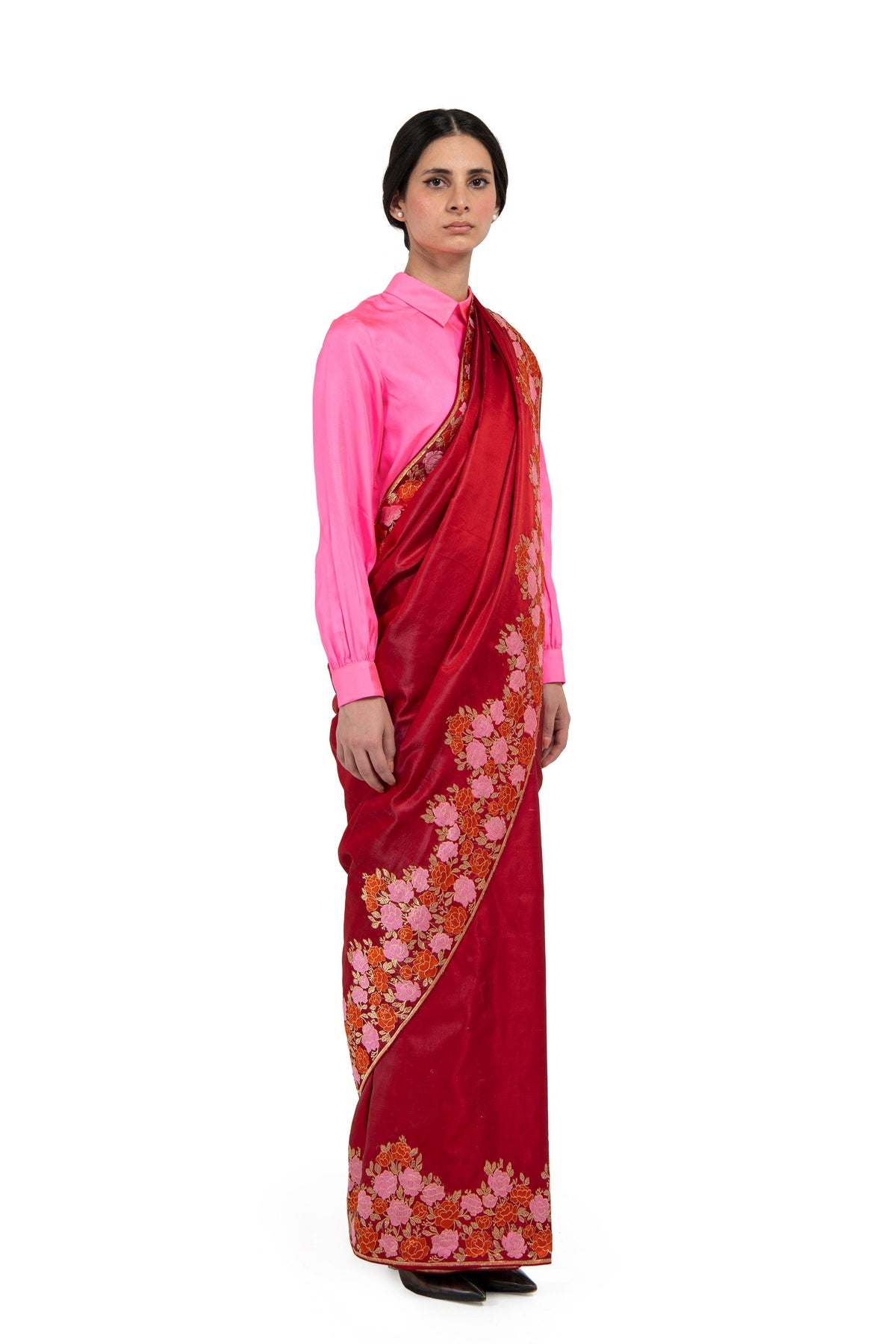 Asagi Orange Saree