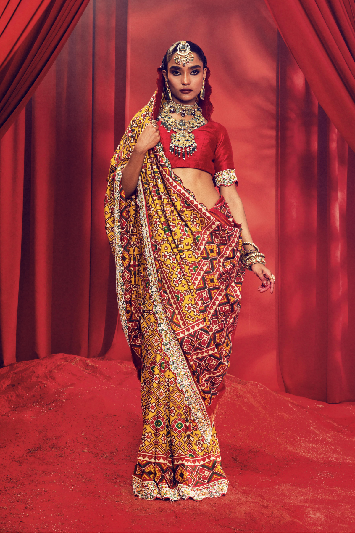 Yellow Patola Saree