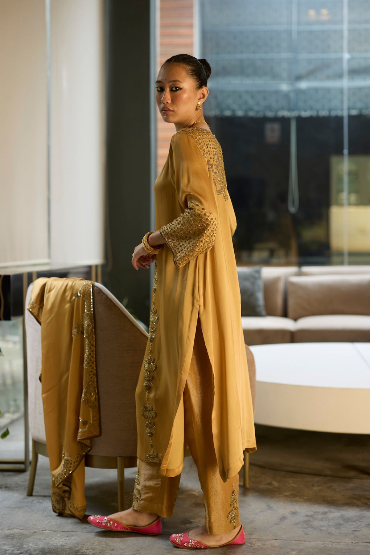 Mustard Prana Kurta Set