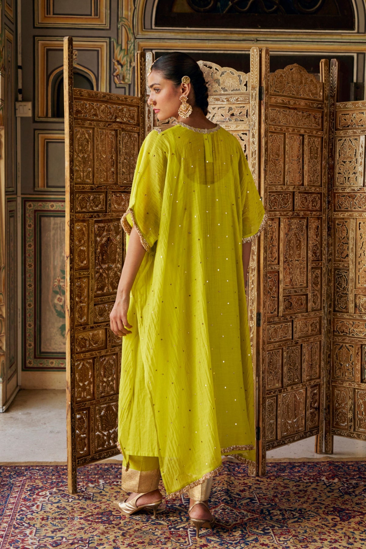 Citron Glass Kaftan Set