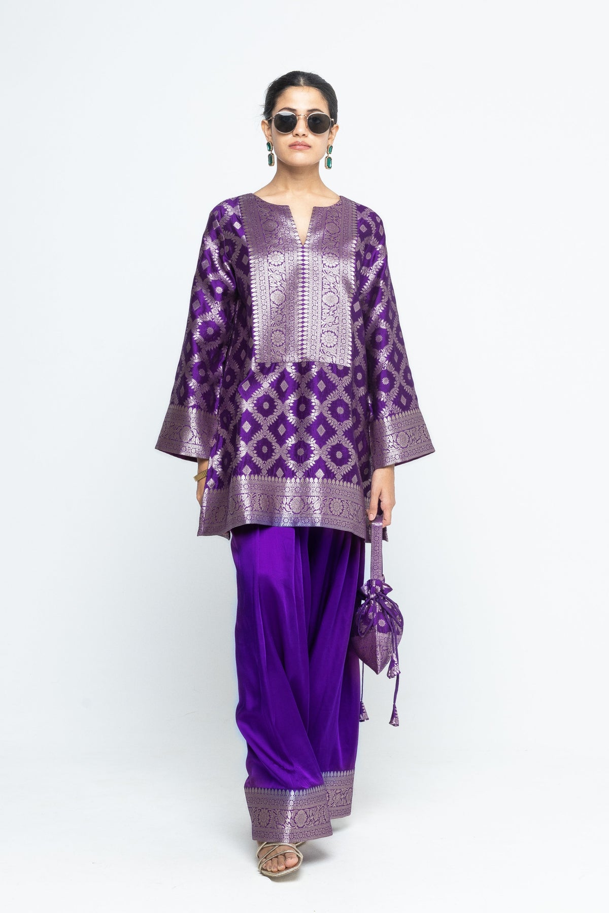 Seerat Jaal Purple Tunic Set