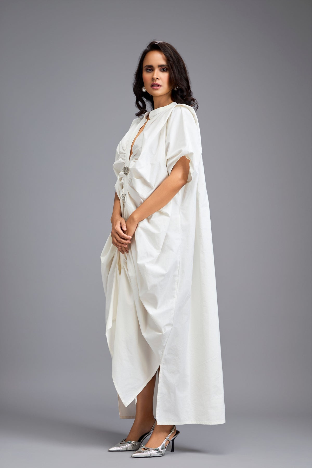 Voluminous Draped Dress