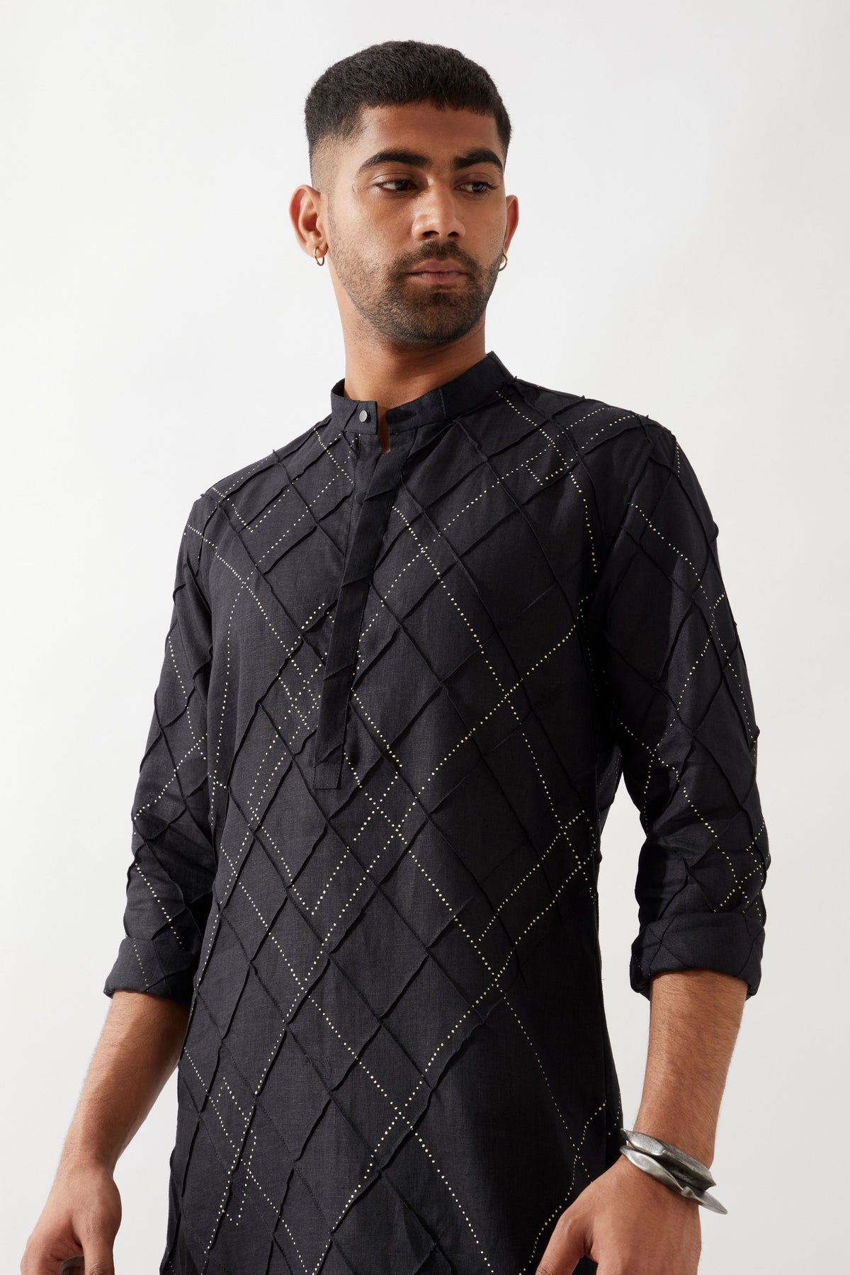 Nathan Argile Black Kurta