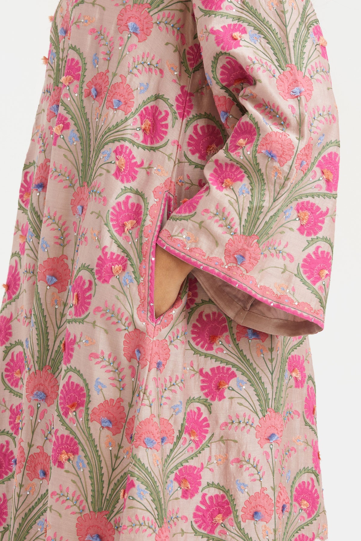 Lilac Silk Chanderi Kurta Set