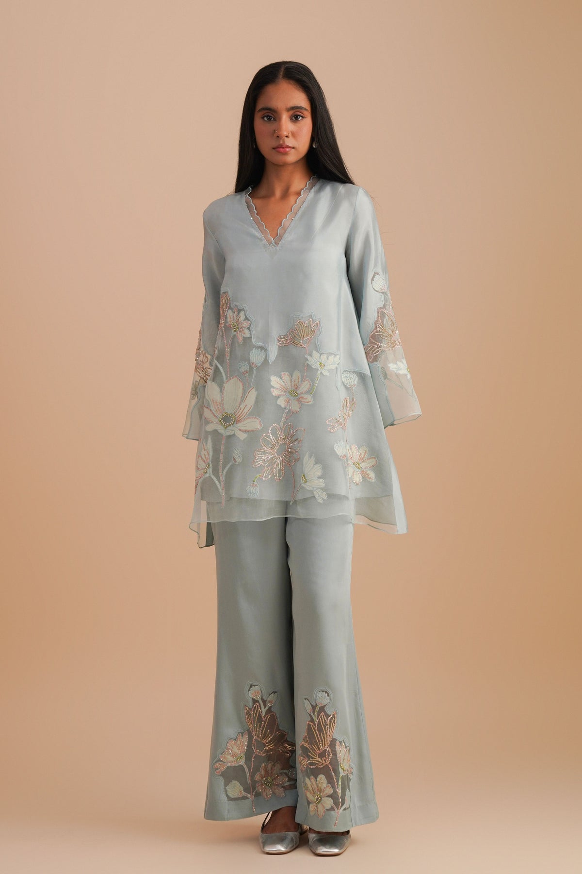 Floral Powder Blue Co-ord Set