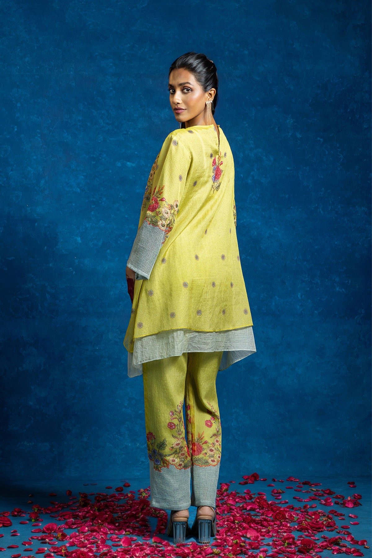 Yellow Baghira Layered Kurta Set