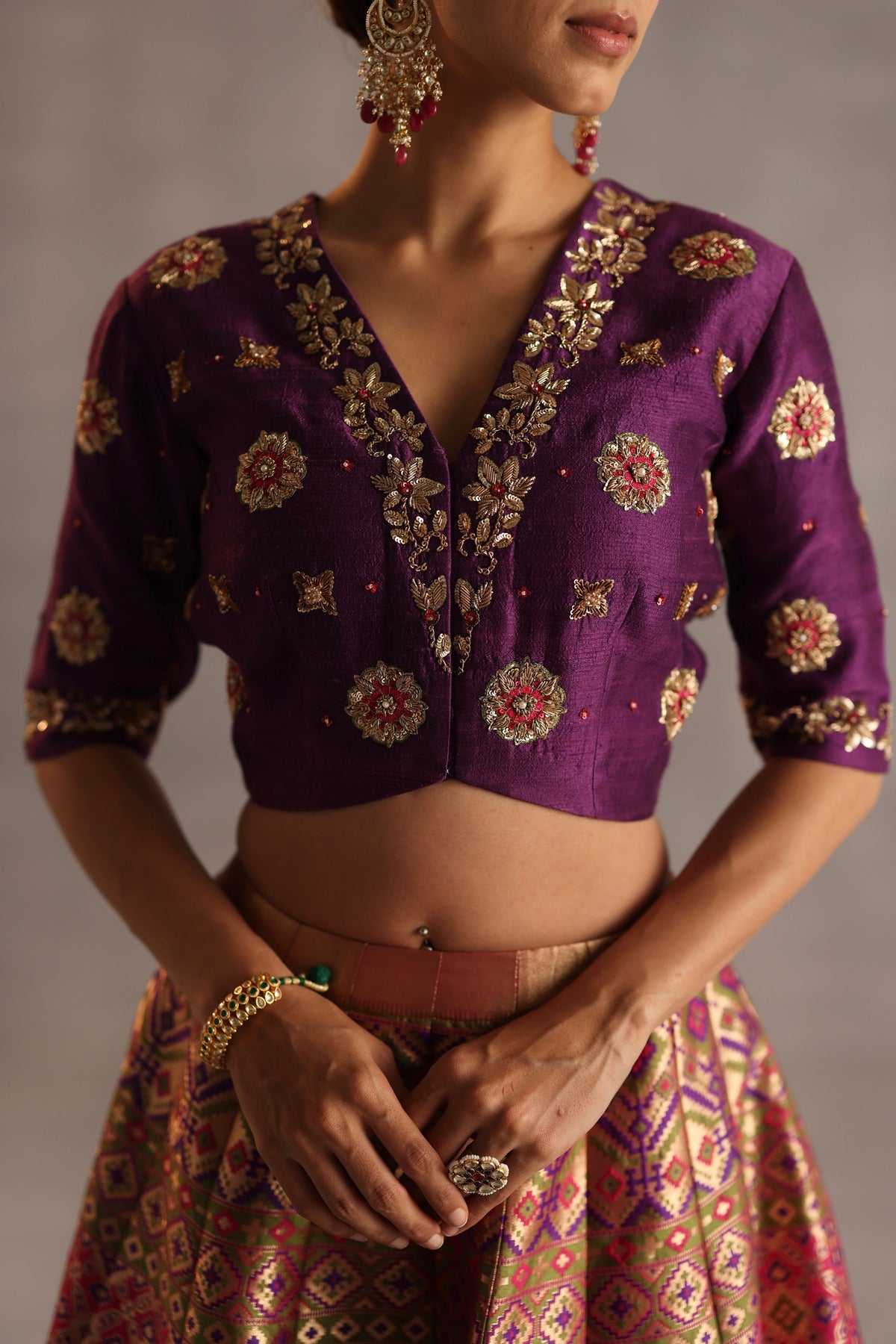 Saras Purple Lehenga