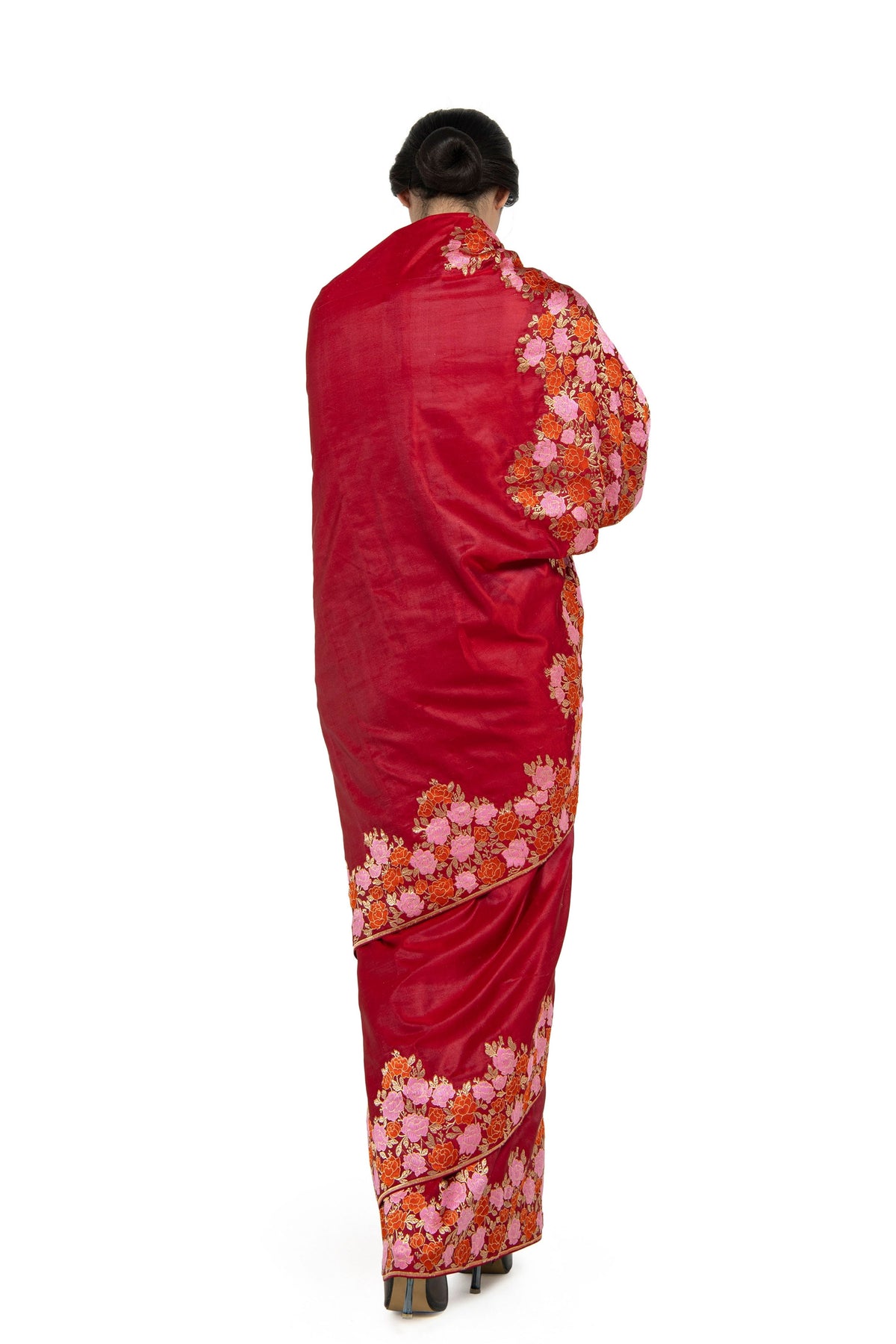 Asagi Orange Saree