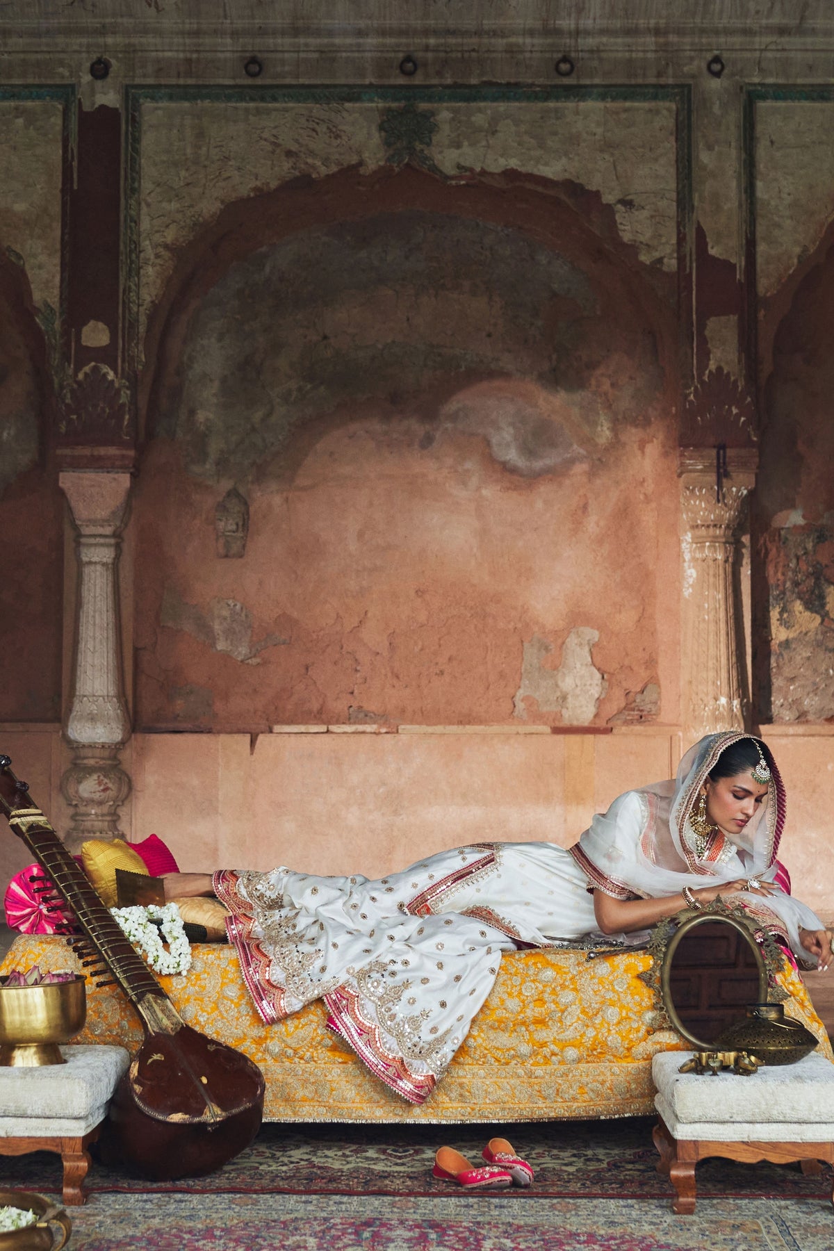 Samreen Ivory Sharara Set