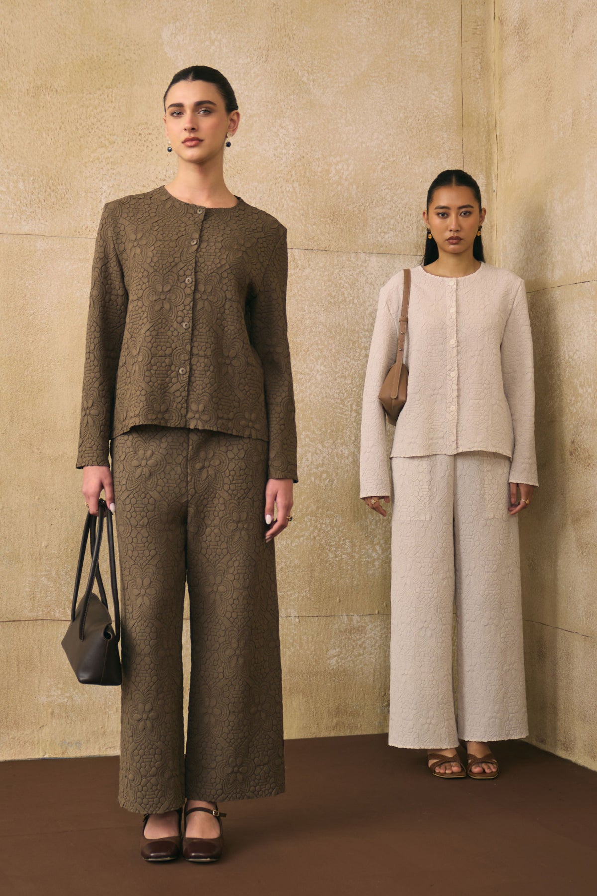 Brown Ganni Co-ord Set