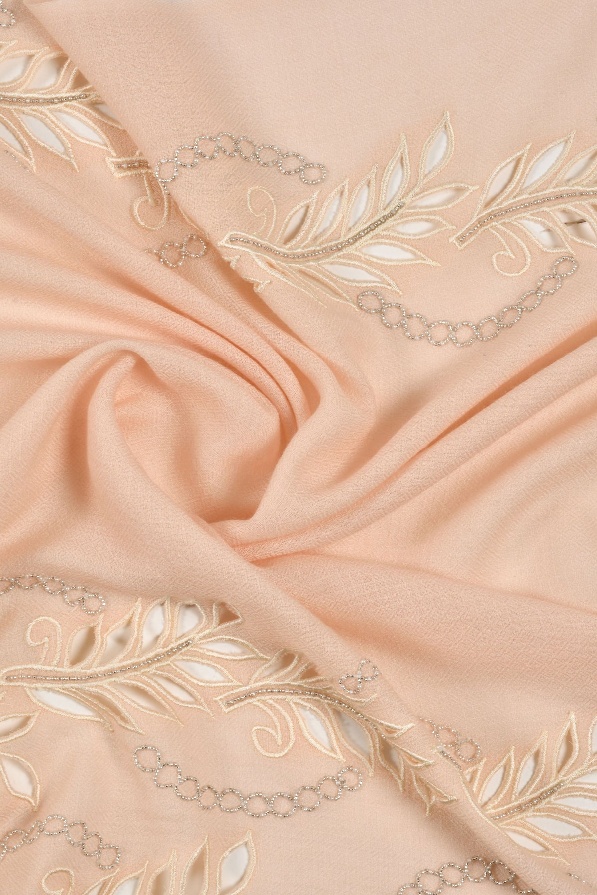 Natural Zig Zag Leaves Stole
