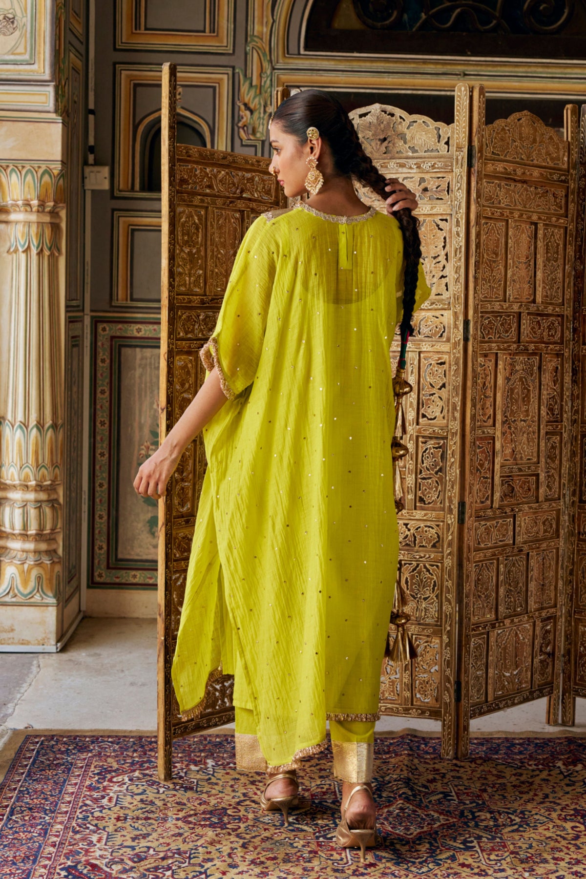 Citron Glass Kaftan Set