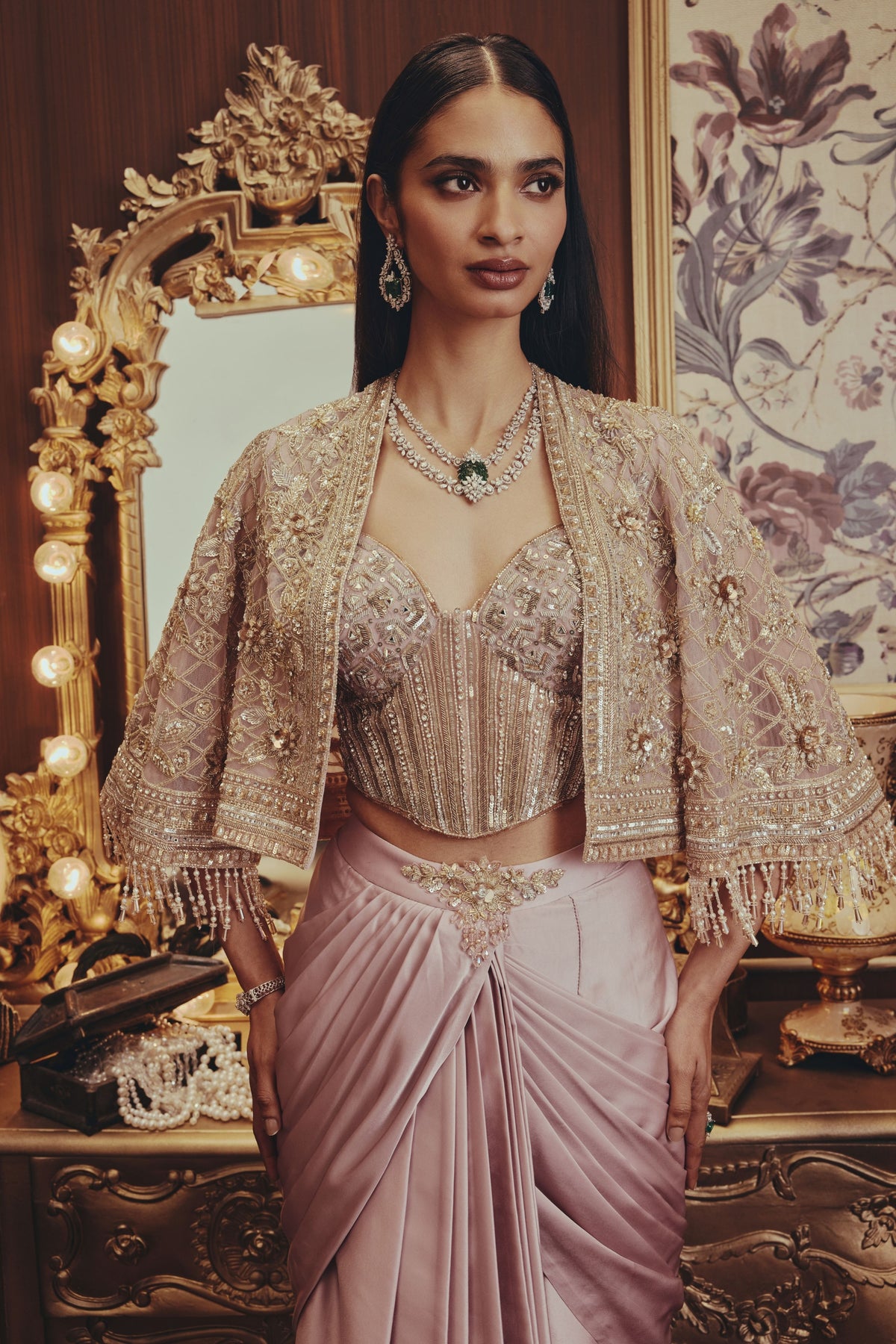 Cosmic Dusty Pink Cape Set