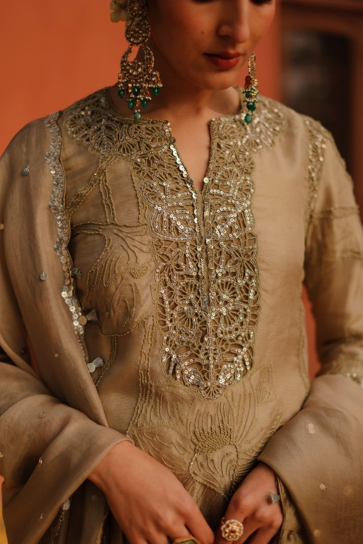Sage Green  Sharara Set