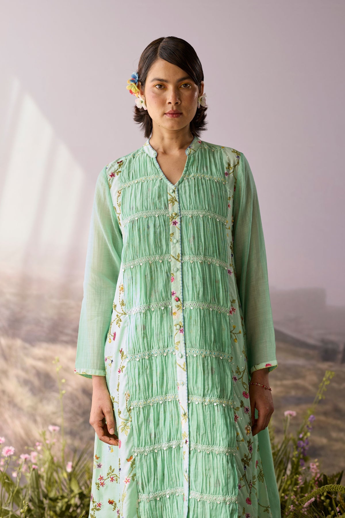 Seaglass Smocked Tunic