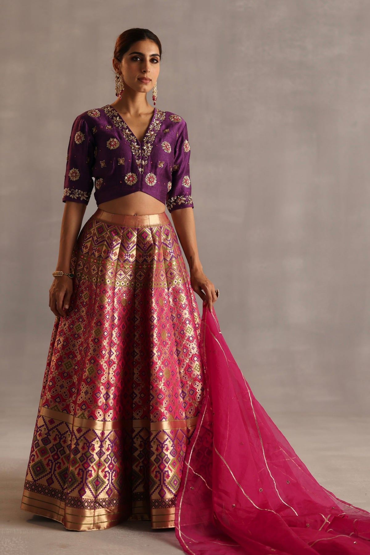 Saras Purple Lehenga