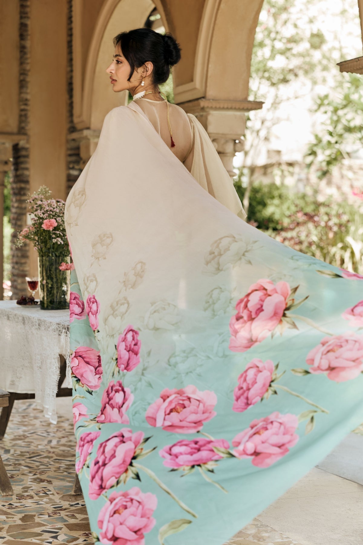 Monica Ocean Breeze Ombre Saree