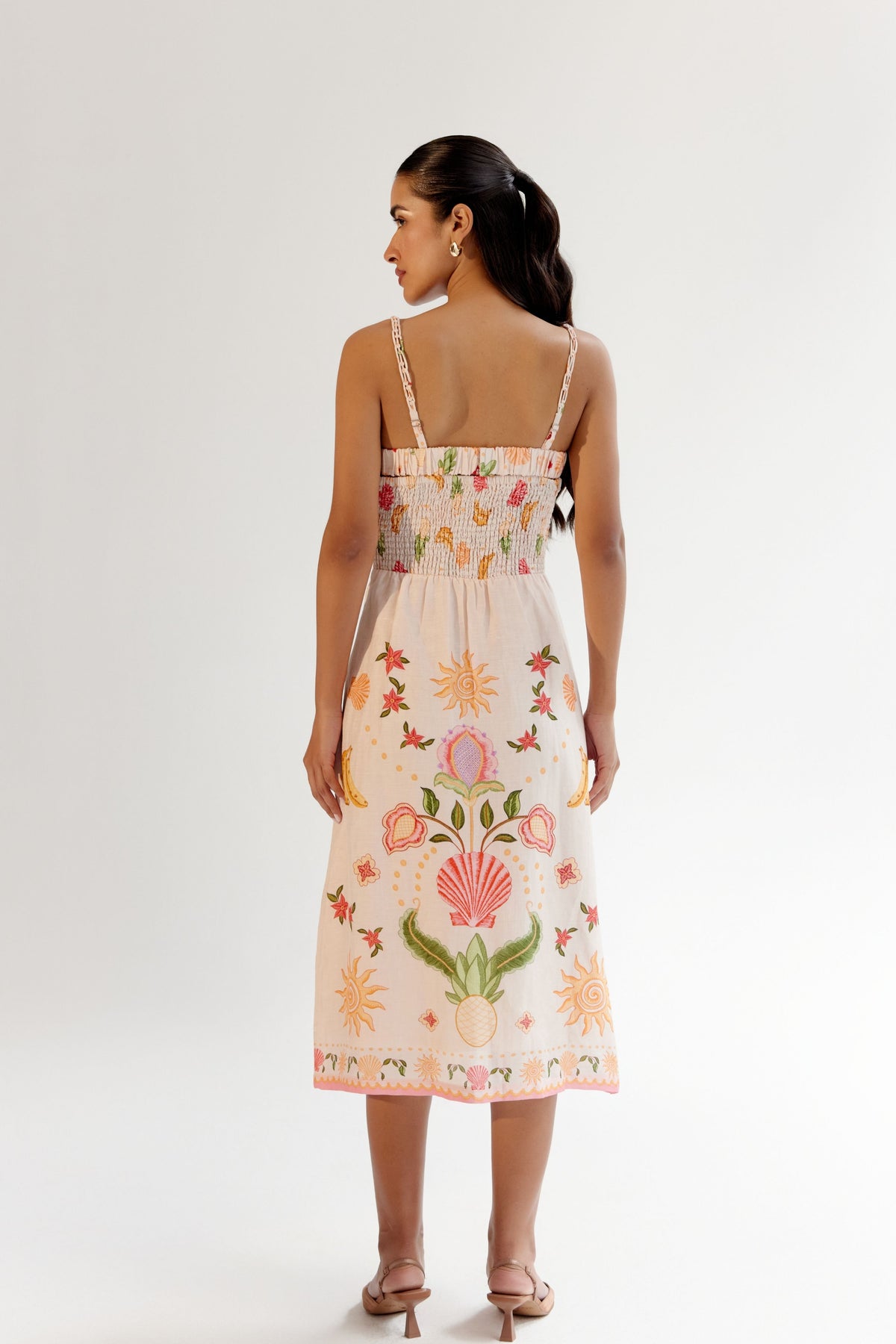 Seashell Ecru Valentina Midi Dress