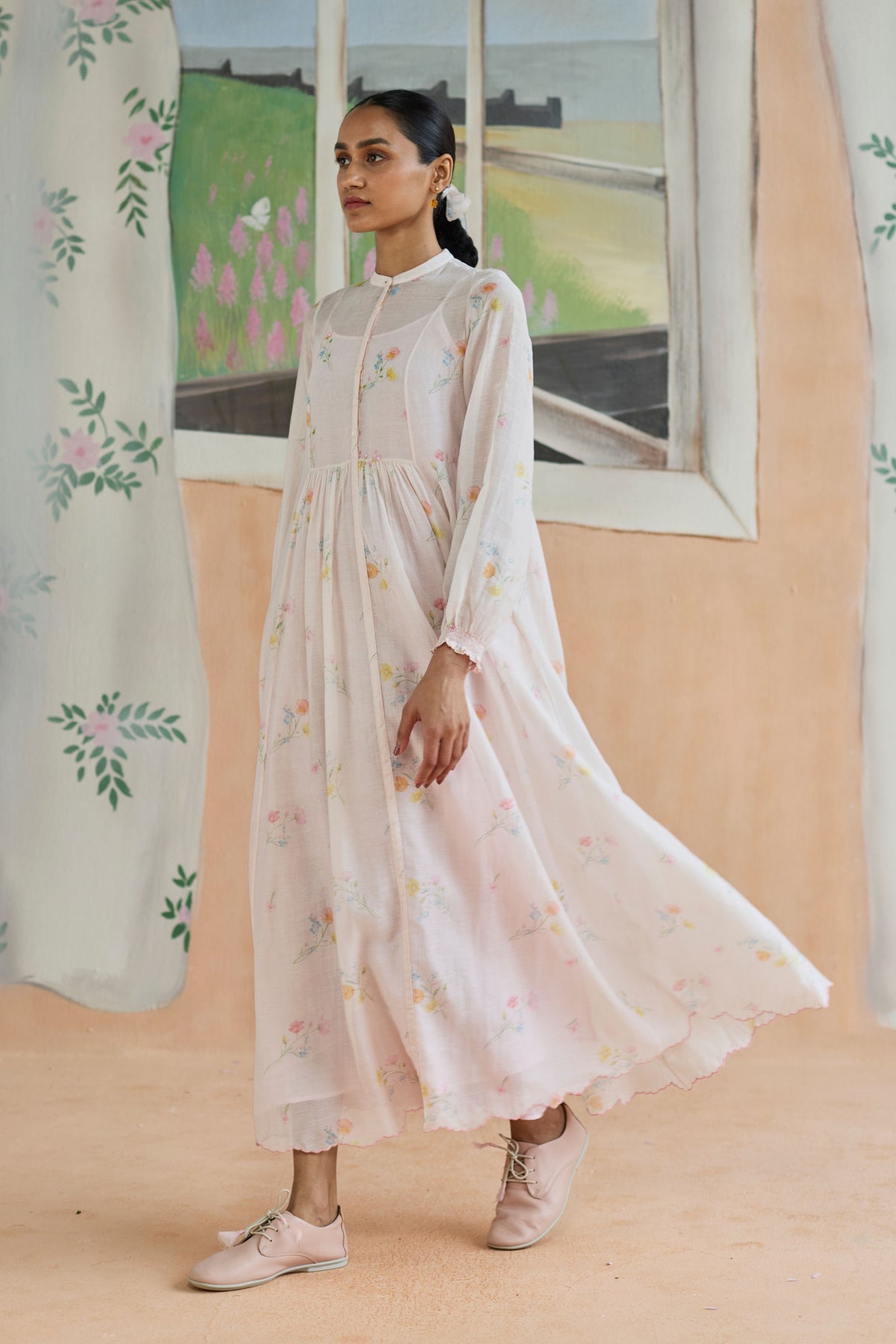 Florist Maxi Dress Chanderi