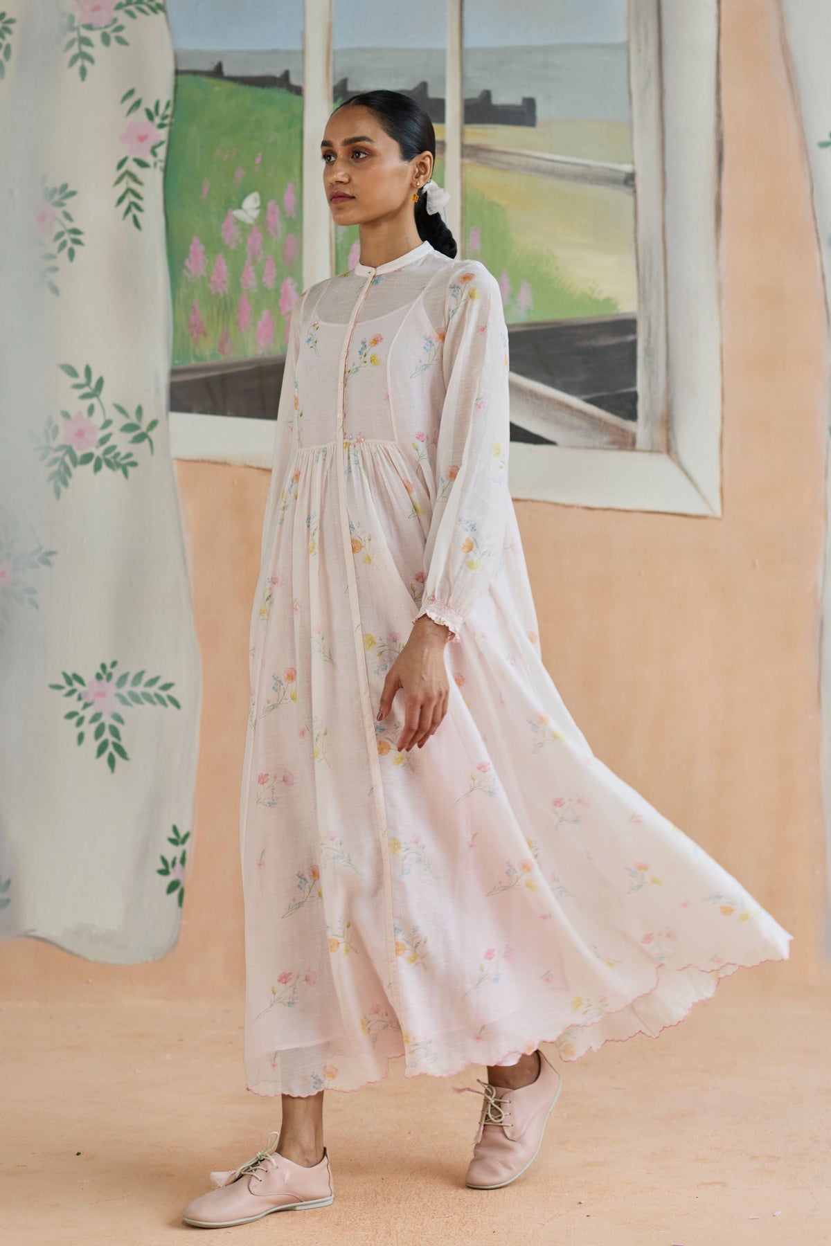 Florist Maxi Dress Chanderi