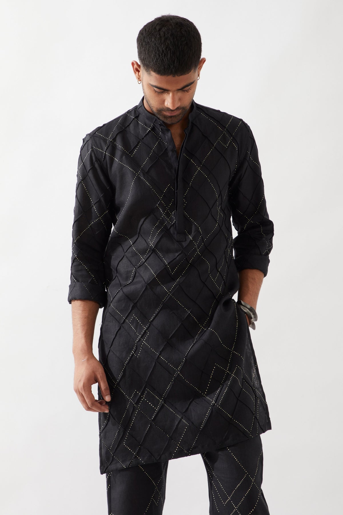 Nathan Argile Black Kurta Set