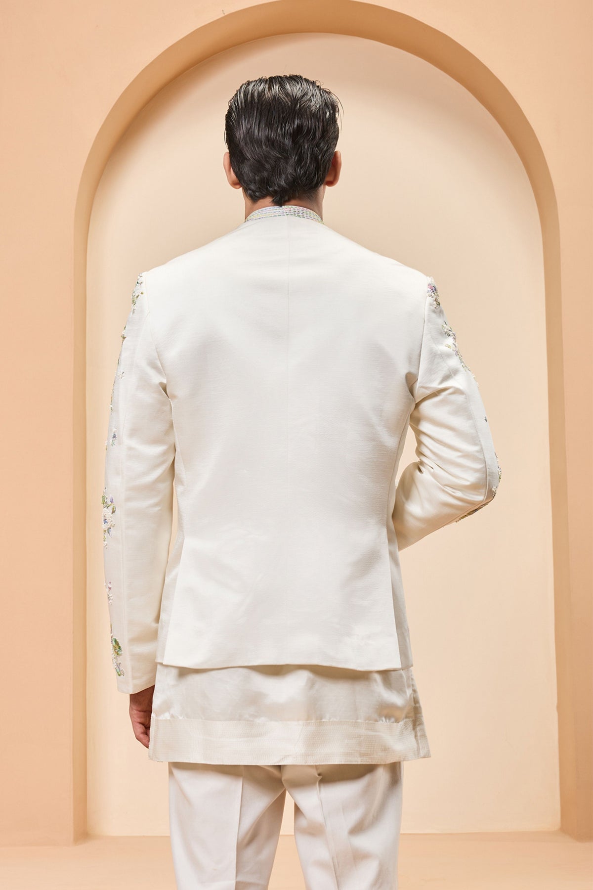 Ivory Open Bandhgala Set