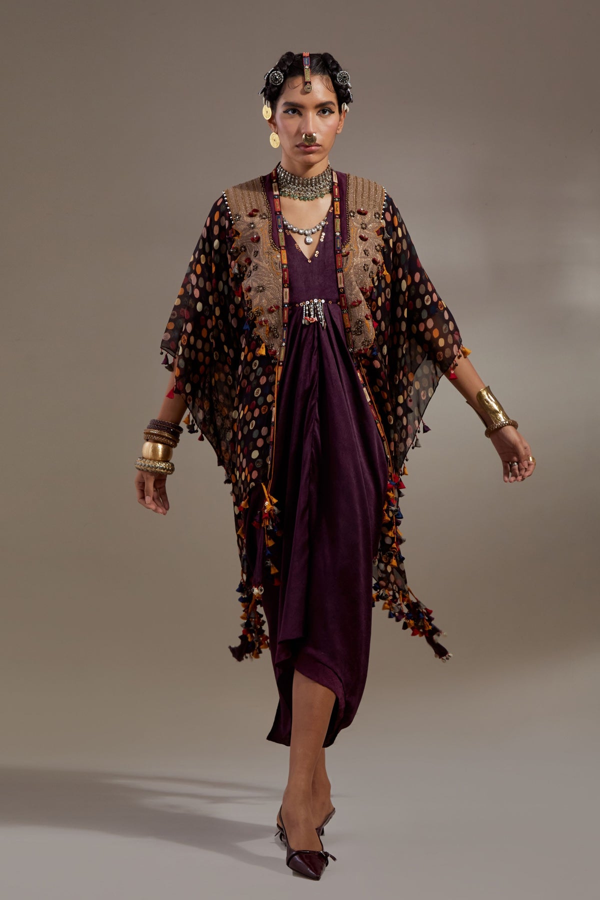 Jamuni Veni Dupatta Jacket Set