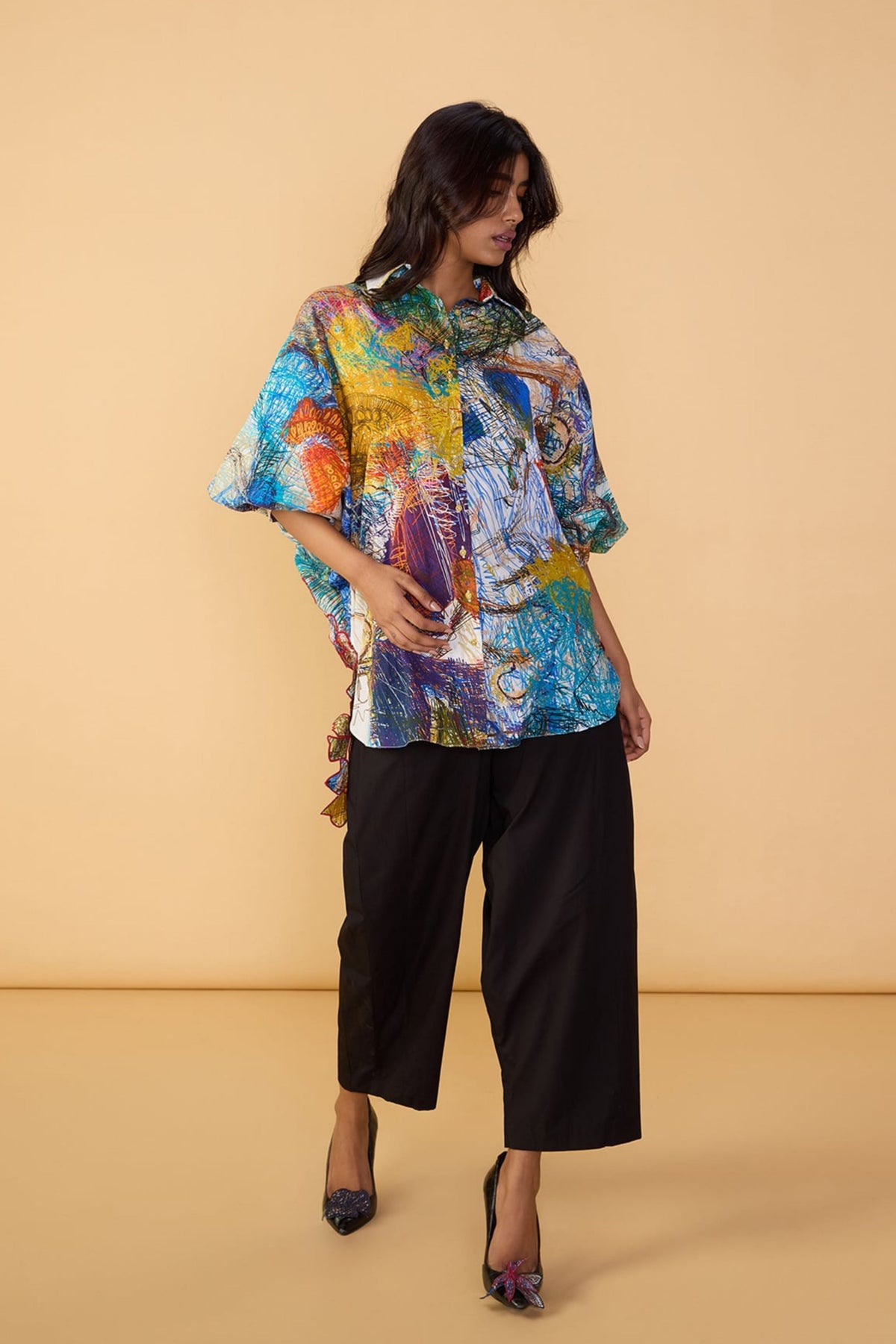 Solid Loly Trouser in Black