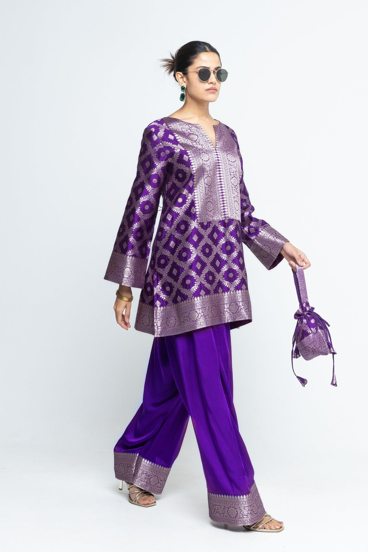 Seerat Jaal Purple Tunic Set