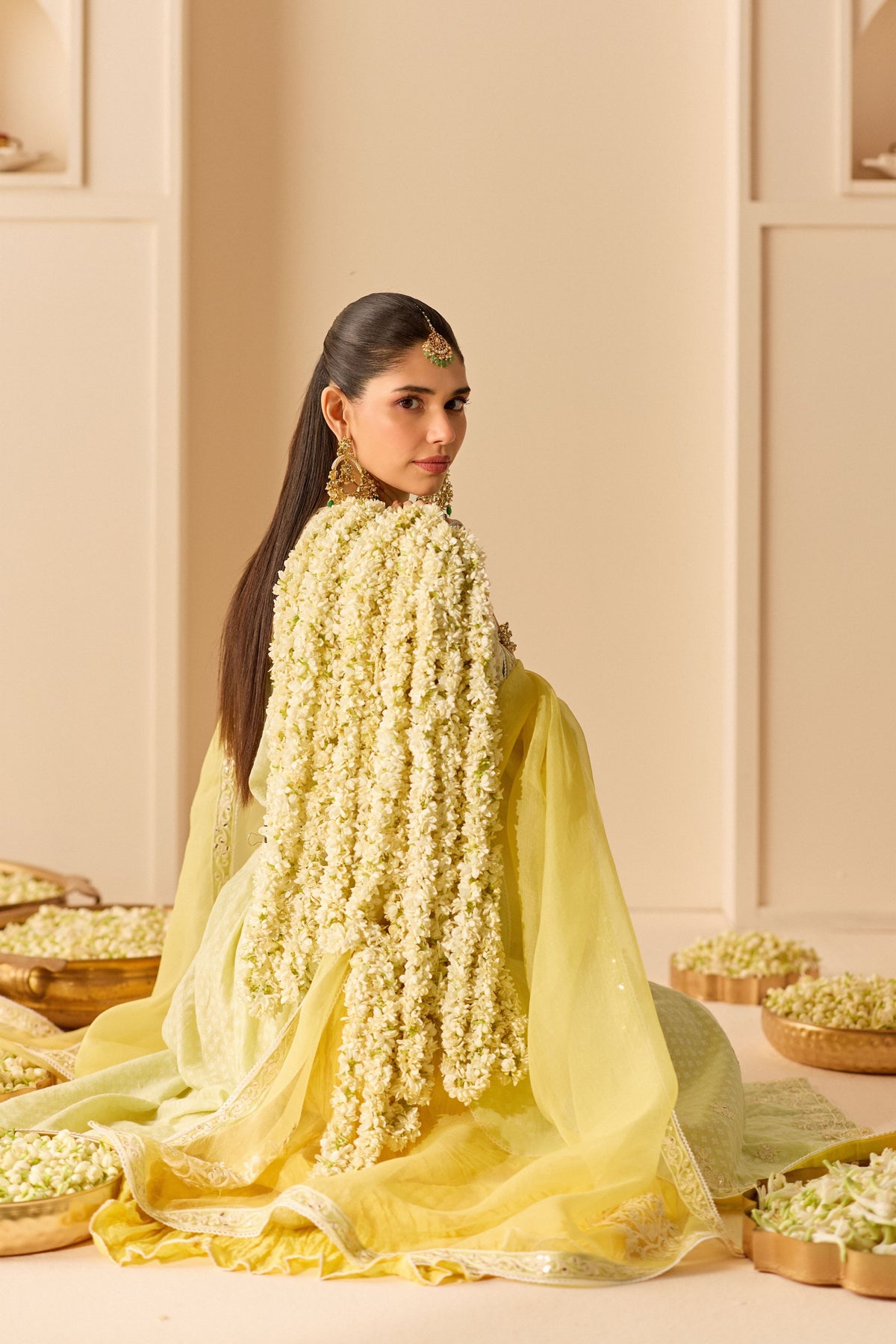 Ruhani Mint Green Skirt Set