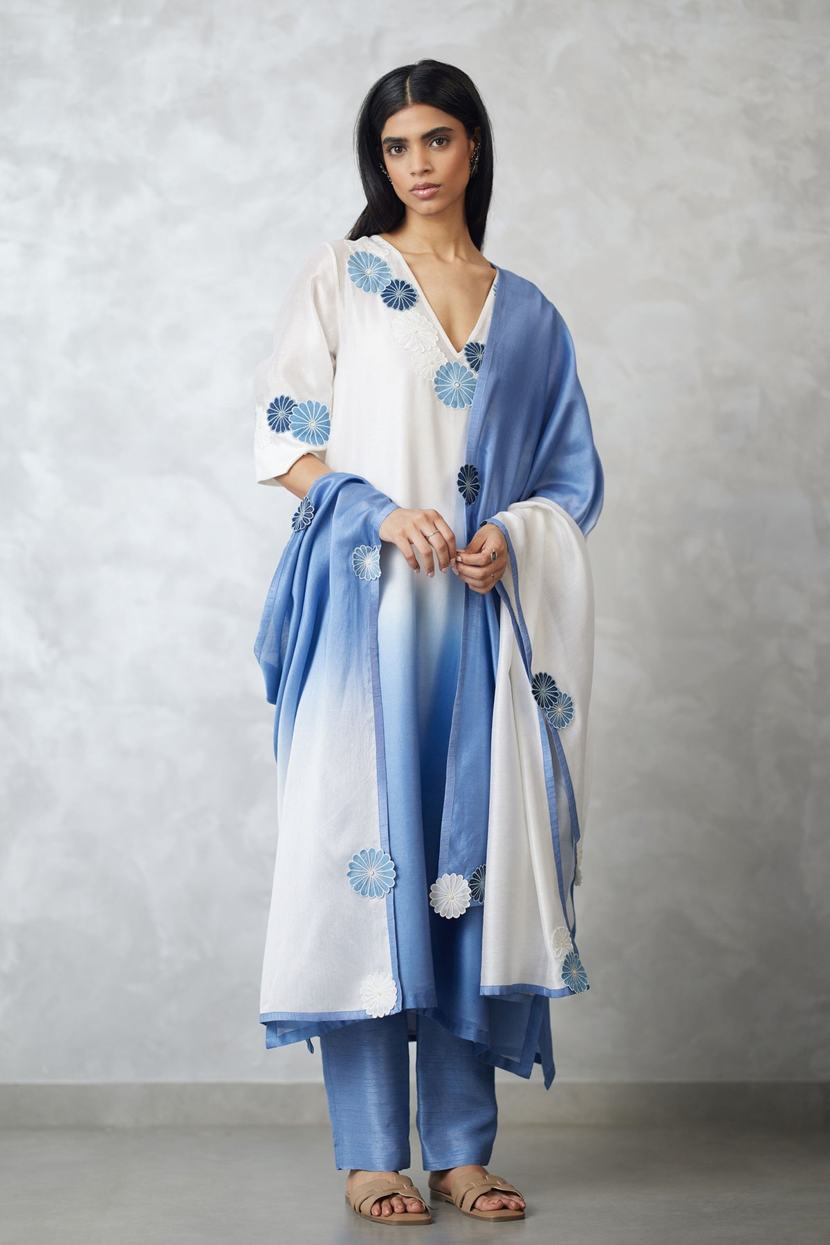Ivory Ombre Kurta Set