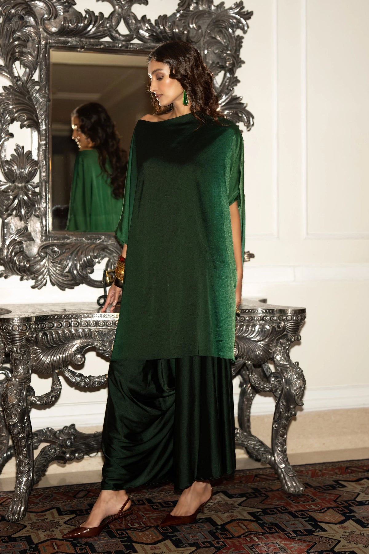 Draped Culotte Pants