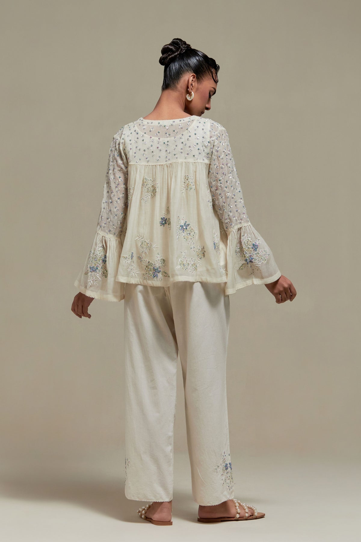 Blue Chanderi Top