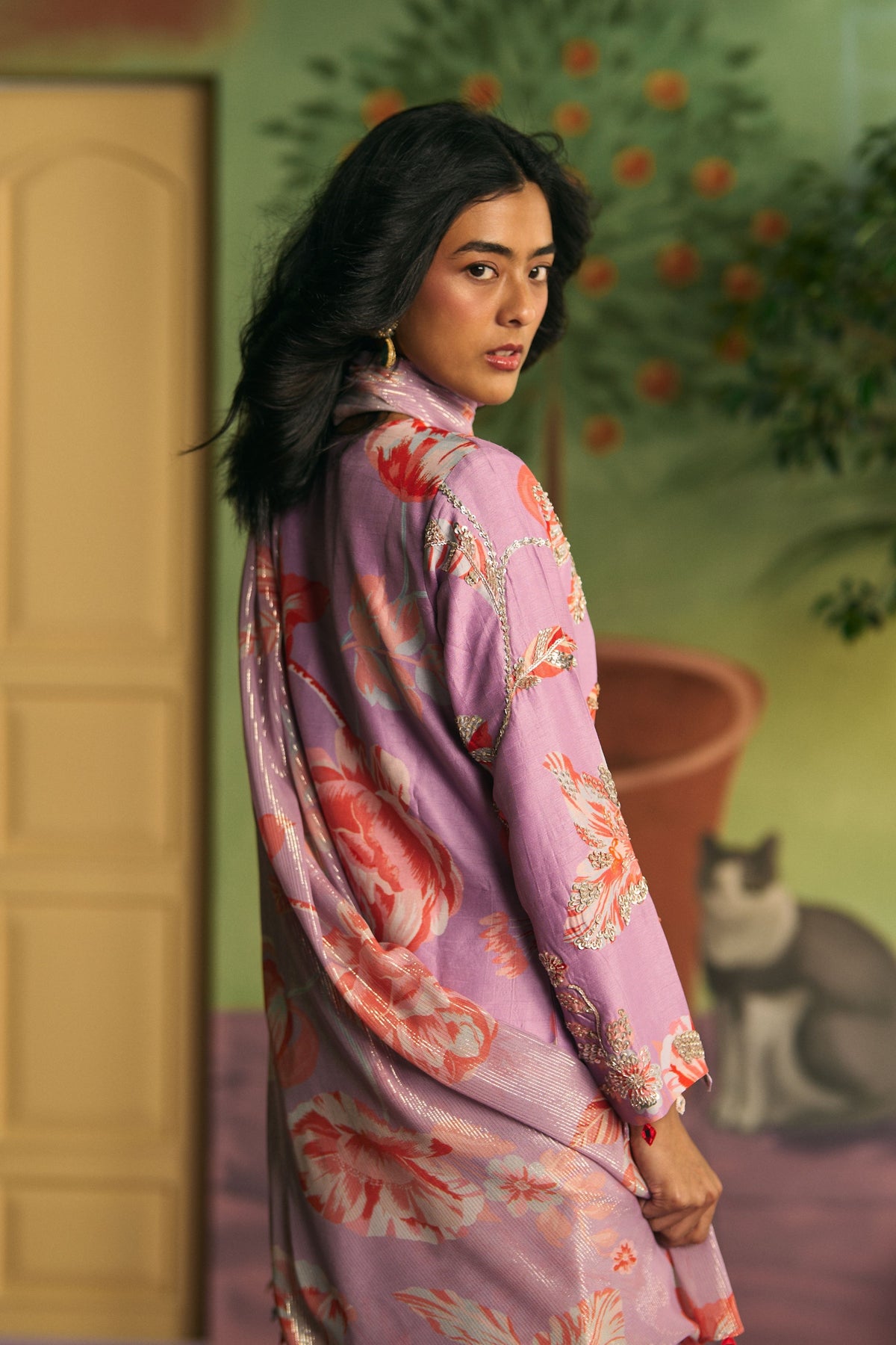 Lavender Sharara Set