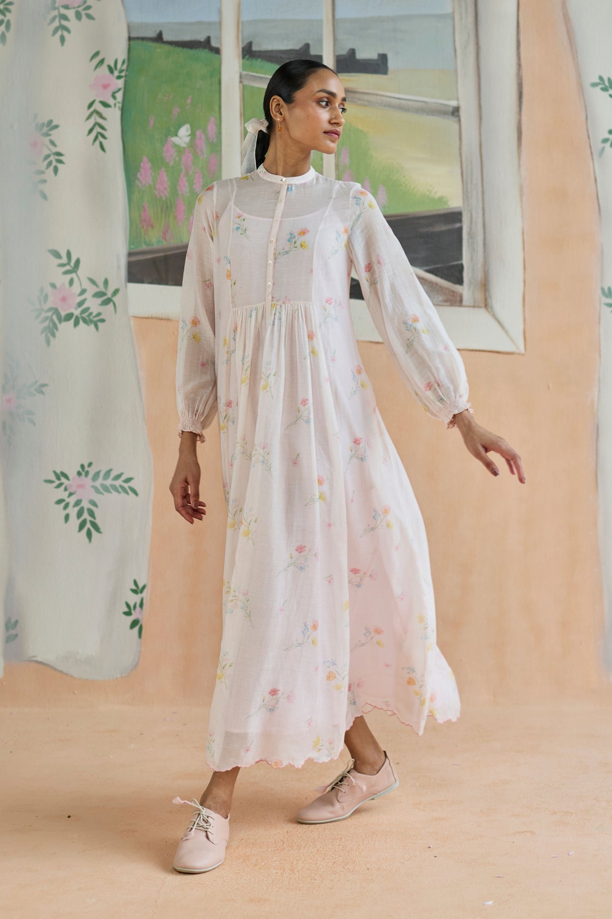 Florist Maxi Dress Chanderi