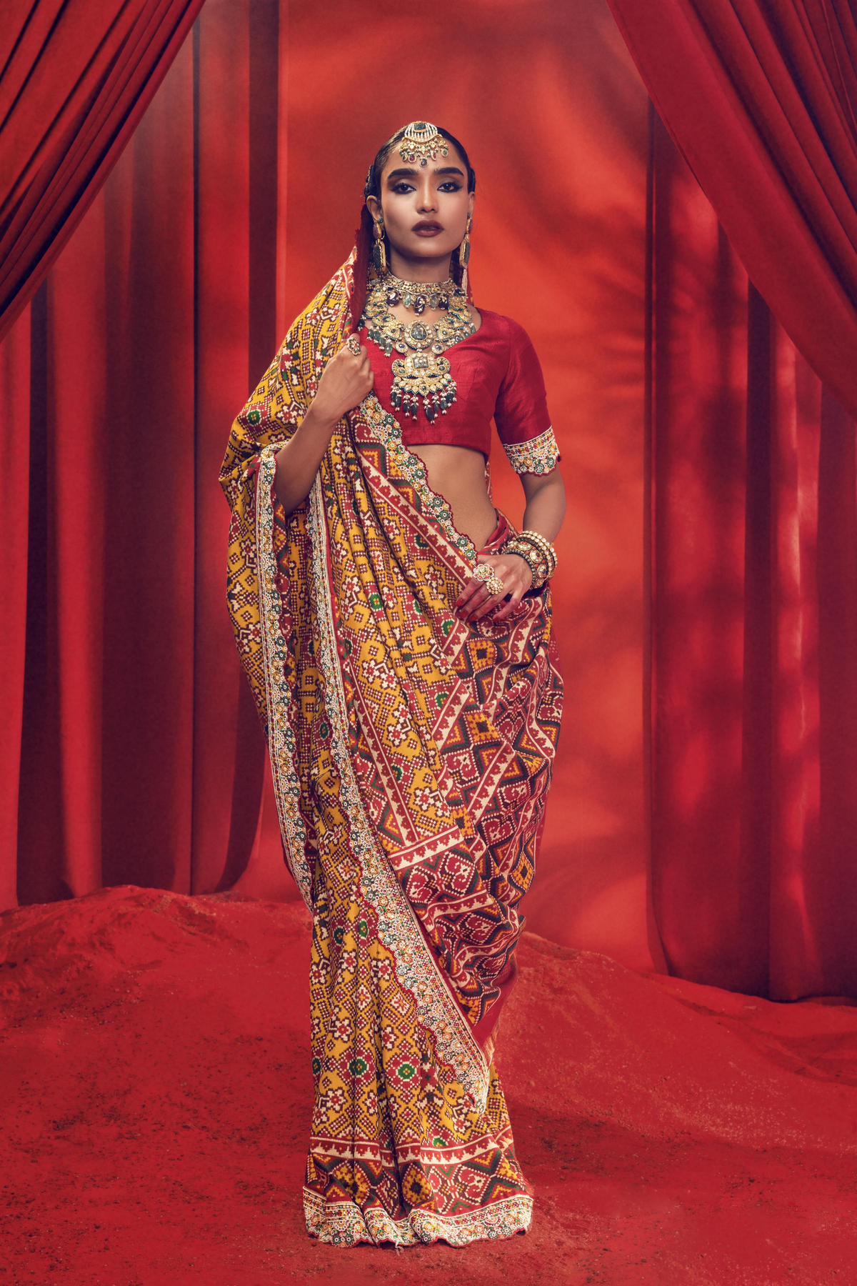 Yellow Patola Saree