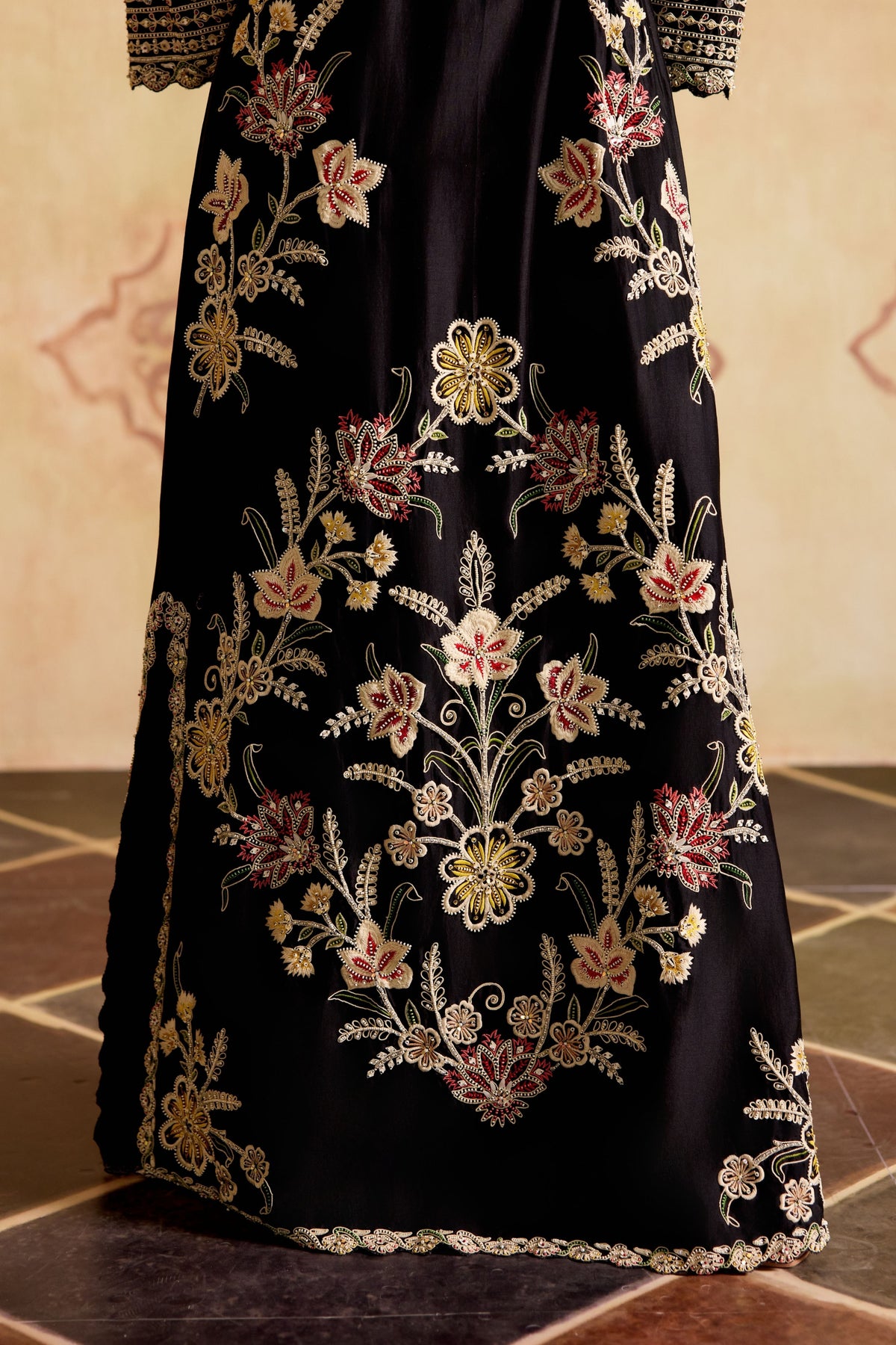 Black Embroidered Dress