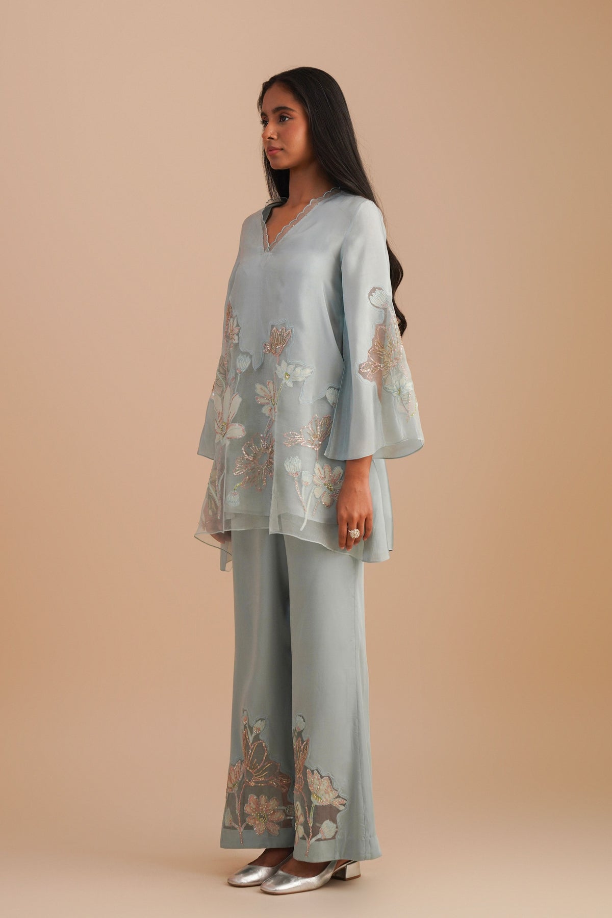 Floral Powder Blue Co-ord Set